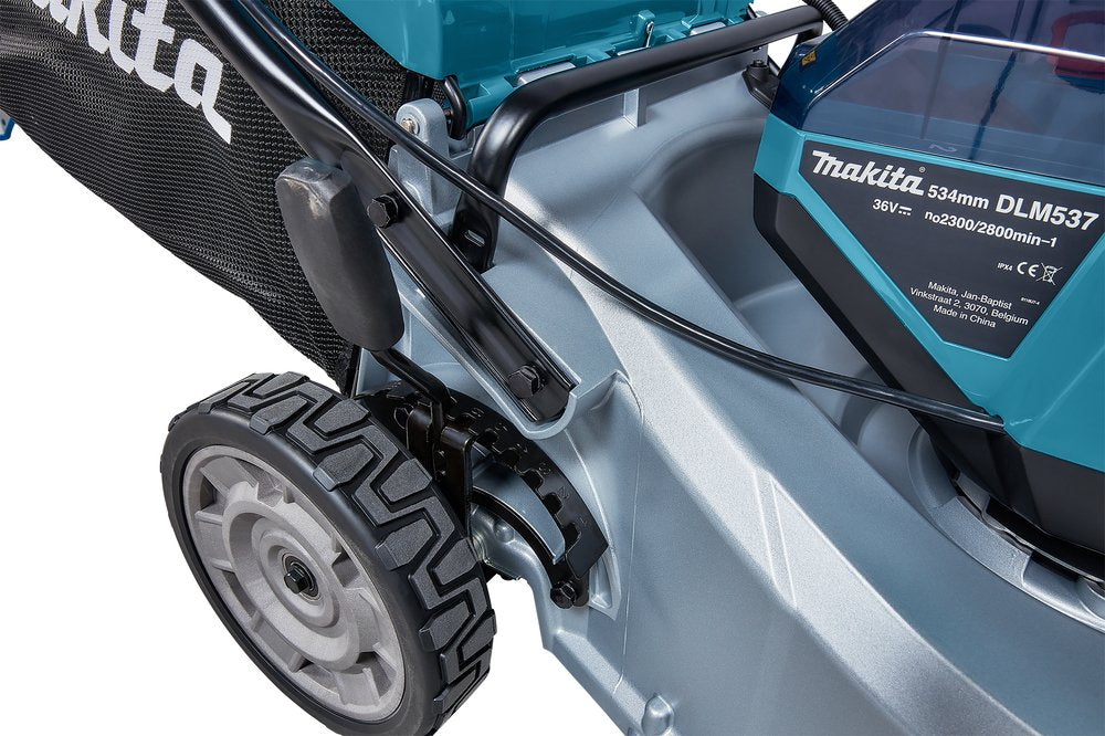 EAN 88381735162 - Makita DLM537Z cortadora de césped Cortacésped manual Batería Negro, Azul, Metálico imagen 4