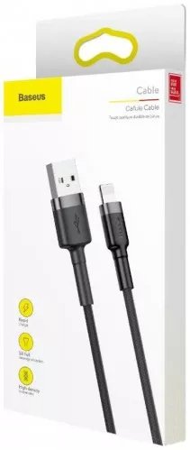 EAN 6953156275010 - Baseus CALKLF-CG1 cable de conector Lightning 2 m Gris, Negro imagen 7