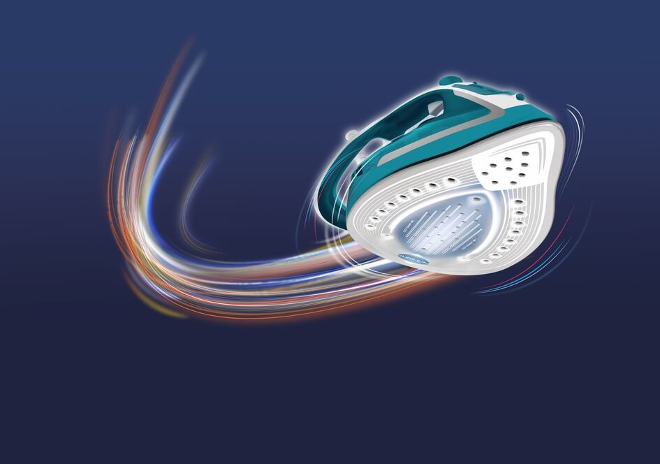 EAN 3121040075845 - Tefal EasyGliss Plus FV5737 Plancha vapor-seco Suela de Durilium 2500 W Turquesa, Blanco imagen 6