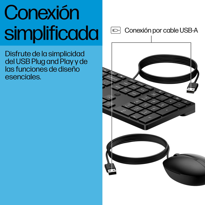 EAN 0198122956760 - HP Wired Desktop 320MK Mouse and Keyboard teclado Ratón incluido USB Negro imagen 6