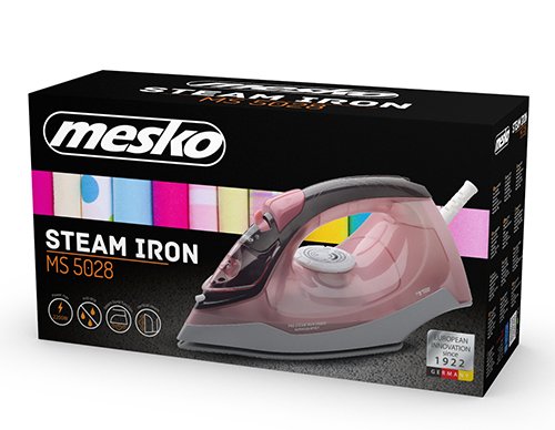 EAN 5908256839380 - Mesko Home MS 5028 plancha Plancha vapor-seco Suela de cerámica 2600 W Gris, Rosa, Blanco imagen 11