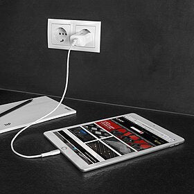 EAN 4002888734127 - Lindy 73412 cargador de dispositivo móvil Smartphone, Tableta Blanco Corriente alterna Carga rápida Inter imagen 5