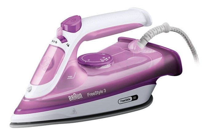 EAN 8021098001900 - Braun FreeStyle 3 FI 3124 Plancha vapor-seco Suela de cerámica 2400 W Púrpura imagen 1