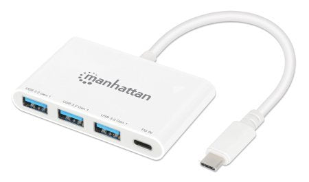 EAN 0766623168434 - Manhattan 168434 hub de interfaz USB 3.2 Gen 1 (3.1 Gen 1) Type-C 5000 Mbit/s Blanco imagen 1