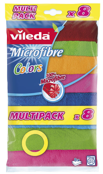 EAN 4023103185975 - Vileda 148394 trapo para limpiar Microfibra, Poliamida, Poliéster Multicolor 8 pieza(s) imagen 1