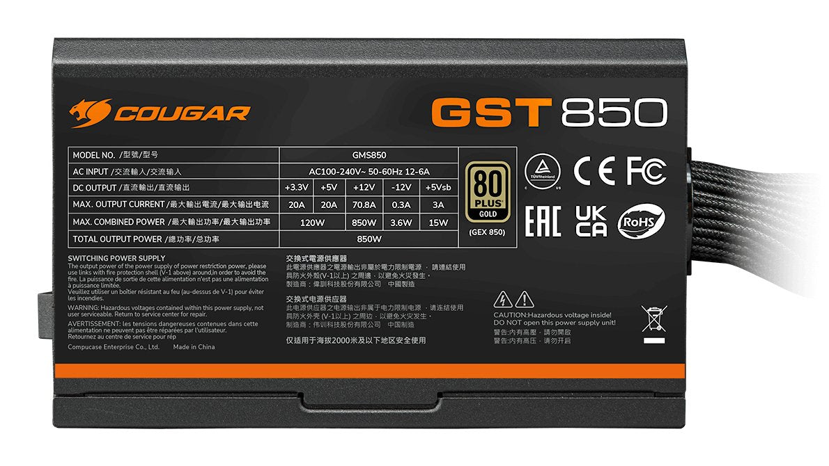 EAN 4710483778193 - COUGAR Gaming GST unidad de fuente de alimentación 750 W 20+4 pin ATX ATX Negro imagen 5