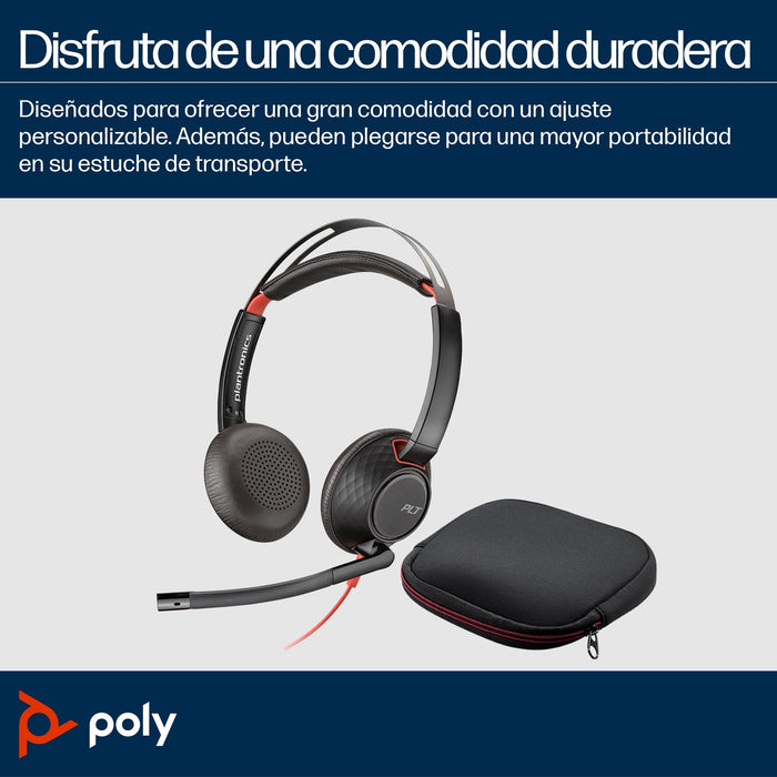 EAN 0197498433103 - Poly Blackwire 5220 Stereo USB-C Headset +3.5mm Plug +USB-C/A Adapter (Bulk) Alámbrico Diadema Llamadas/M imagen 2