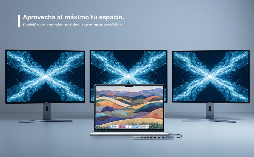 EAN 8052101435351 - Ewent EW1150 base para portátil y replicador de puertos Alámbrico USB 3.2 Gen 1 (3.1 Gen 1) Type-C Alumin imagen 4