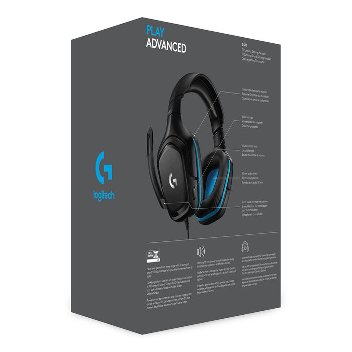 EAN 5099206082410 - Logitech G 981-000770 auricular y casco Auriculares Alámbrico Diadema Juego Negro, Azul imagen 8