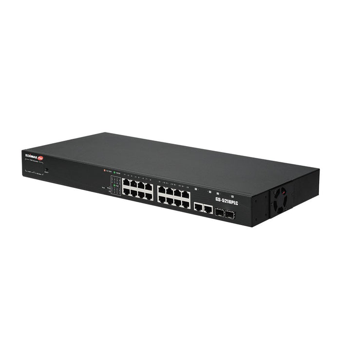 EAN 4717964704252 - Edimax GS-5216PLC switch Gestionado Gigabit Ethernet (10/100/1000) Energía sobre Ethernet (PoE) Negro imagen 3