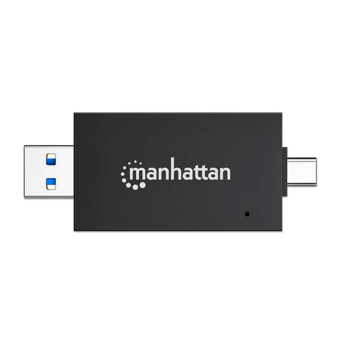 EAN 766623102735 - Manhattan 102735 lector de tarjeta USB 3.2 Gen 1 (3.1 Gen 1) Type-A/Type-C Negro, Transparente imagen 9