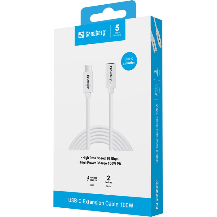EAN 5705730136559 - Sandberg 136-55 cable USB USB 3.2 Gen 2 (3.1 Gen 2) 2 m USB C Blanco imagen 3