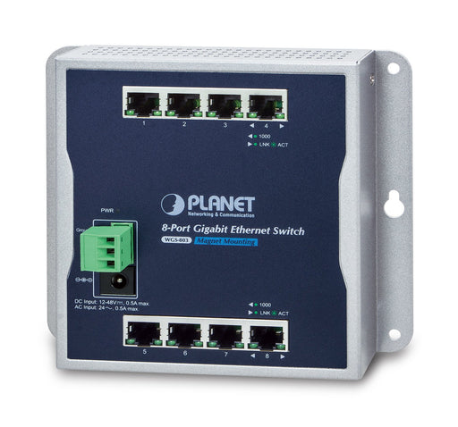 EAN 4711605281126 - PLANET WGS-803 switch No administrado L2 Gigabit Ethernet (10/100/1000) Negro imagen 1