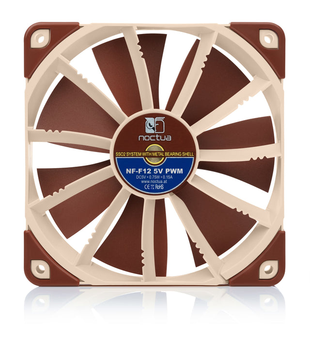 EAN 9010018100273 - Noctua NF-F12 Carcasa del ordenador Ventilador 12 cm Beige, Marrón imagen 4