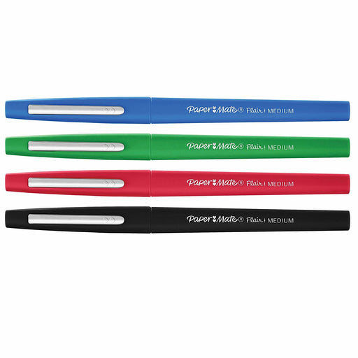 EAN 3026980323653 - Papermate Flair rotulador Medio Negro, Azul, Verde, Rojo 4 pieza(s) imagen 2