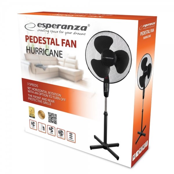 EAN 5901299917558 - Esperanza EHF001KK ventilador Negro imagen 3