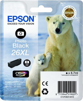 EAN 8715946519029 - Epson Polar bear 26XL cartucho de tinta 1 pieza(s) Original Alto rendimiento (XL) Foto negro imagen 2