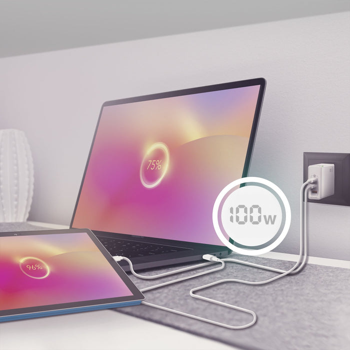 EAN 8436574708752 - AISENS ASCH-100W3P008-W cargador de dispositivo móvil Universal Corriente alterna Carga rápida Interior imagen 6