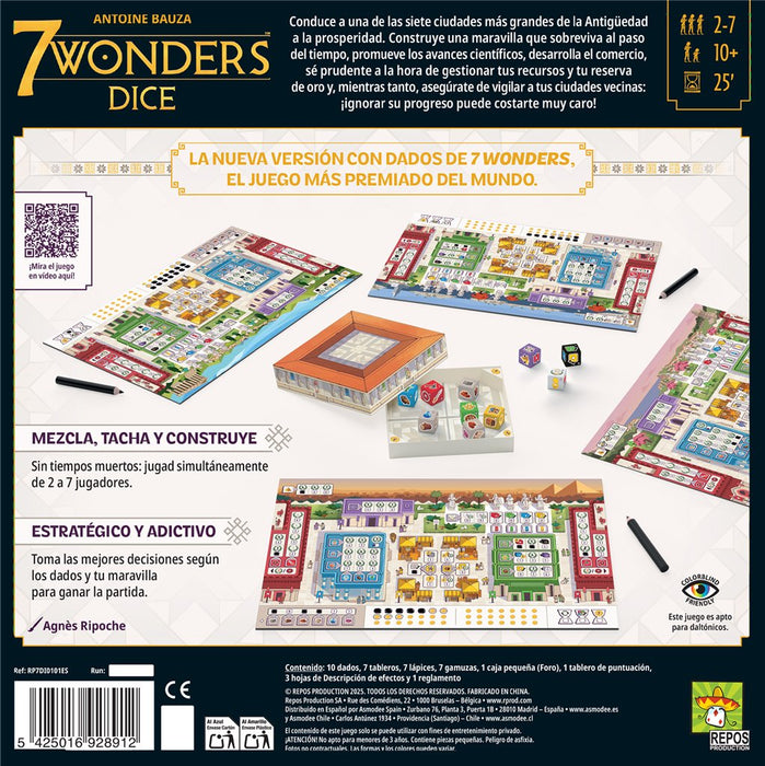 EAN 5425016928912 - Asmodee 7 Wonders RP7DI0101ES juego de tablero 7 Wonders Dice 30 min Juego de mesa imagen 4