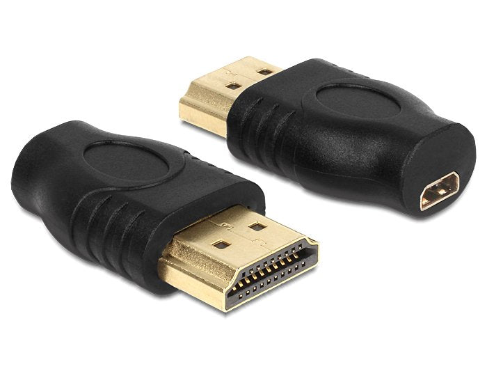 EAN 4043619655076 - DeLOCK 65507 cambiador de género para cable HDMI A micro HDMI D Negro imagen 1