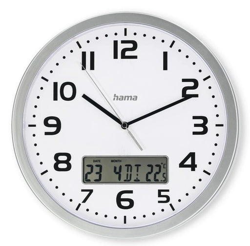 EAN 4047443517685 - Hama 00185878 reloj de mesa o pared Reloj analógico Alrededor Plata, Blanco imagen 1
