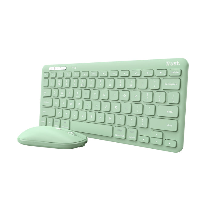 EAN 8713439249422 - Trust Lyra teclado Ratón incluido Oficina RF Wireless + Bluetooth QWERTY Inglés de EE. UU. Verde imagen 1