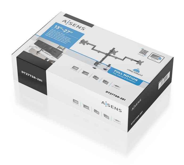 EAN 8435739901427 - AISENS DT27TSR-281 soporte para monitor 68,6 cm (27") Escritorio imagen 6