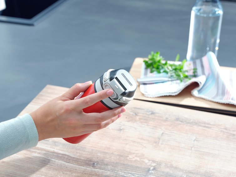 EAN 4006501032454 - Leifheit 03245 taza de viaje 350 ml Negro, Rojo Acero inoxidable imagen 2