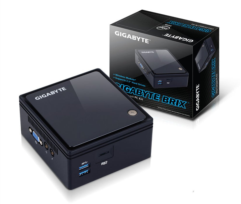 EAN 4719331216719 - GIGABYTE GB-BACE-3160 PC/estación de trabajo barebone 0,69 l tamaño PC Negro J3160 1,6 GHz imagen 5