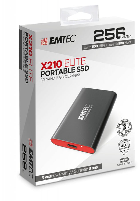 EAN 3126170173720 - Emtec X210 Elite 256 GB USB Tipo C 3.2 Gen 2 (3.1 Gen 2) Negro imagen 4