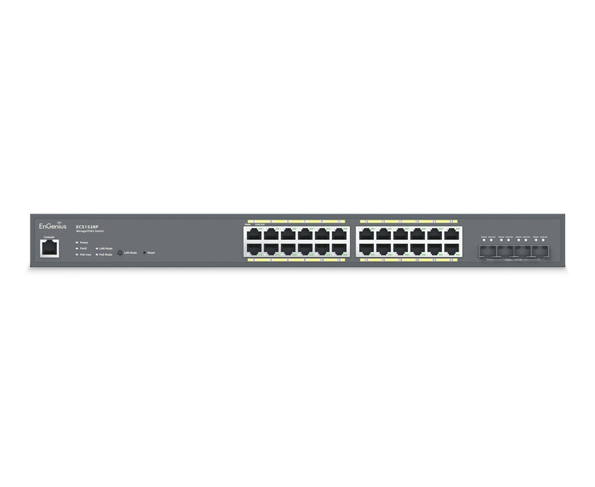 EAN 4713361934568 - EnGenius ECS1528P switch Gestionado L2+ Gigabit Ethernet (10/100/1000) Energía sobre Ethernet (PoE) Gris imagen 2
