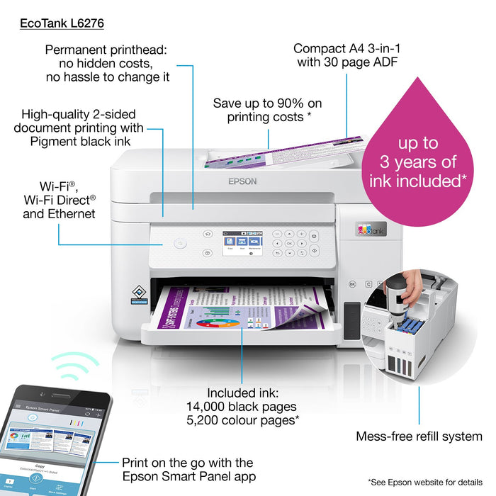 EAN 8715946689739 - Epson EcoTank L6276 Inyección de tinta A4 4800 x 1200 DPI 33 ppm Wifi imagen 26