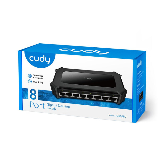 EAN 6971690790103 - Cudy GS108D switch Gigabit Ethernet (10/100/1000) Negro imagen 6