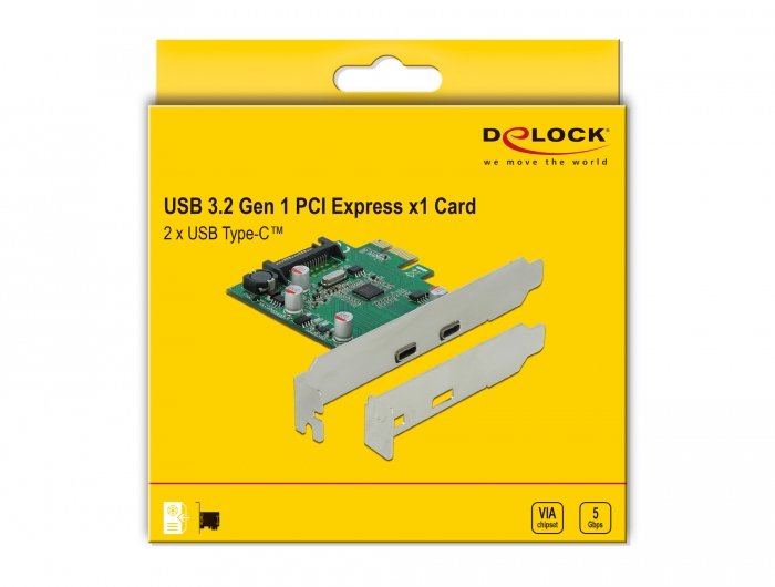 EAN 4043619904938 - DeLOCK PCI Express x1 Card to 2 x external SuperSpeed USB (USB 3.2 Gen 1) USB Type-C™ female tarjeta y ad imagen 4