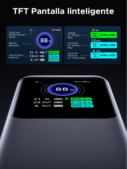 EAN 6941876242931 - Ugreen 25000mAh 200W Fast Charging Powerbank Gris imagen 14
