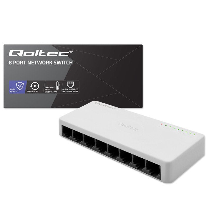 EAN 5901878522463 - Qoltec 52246 switch No administrado Blanco imagen 6