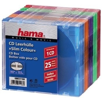 EAN 4007249511669 - Hama CD Slim Box Pack of 25, Coloured 1 discos Multicolor imagen 1
