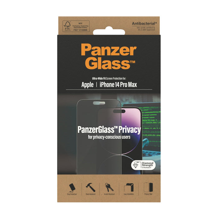 EAN 5711724127748 - PanzerGlass ® Privacy Screen Protector iPhone 14 Pro Max | Ultra-Wide Fit Protector de pantalla Apple 1 p imagen 3