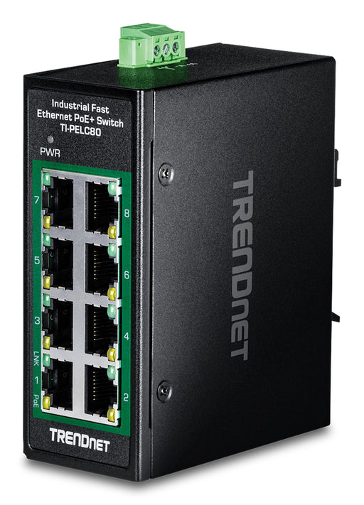 EAN 0710931162967 - Trendnet TI-PELC80 switch No administrado Fast Ethernet (10/100) Energía sobre Ethernet (PoE) Negro imagen 1