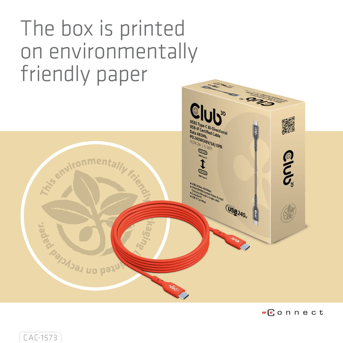 EAN 8719214472306 - CLUB3D CAC-1573 cable USB USB4 Gen 2x2 2 m USB C Rojo imagen 12