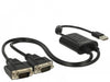 EAN 4043619639502 - DeLOCK 63950 cable de serie Negro 0,6 m USB 2.0 Type-A 2 x RS-232 DB9 imagen 1