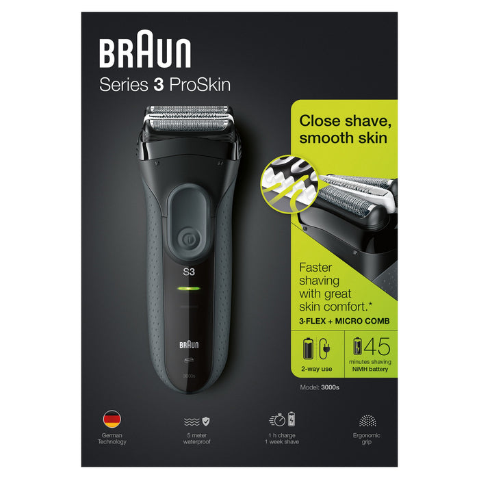EAN 4210201124481 - Braun Series 3 ProSkin 3000s Máquina de afeitar de láminas Negro imagen 5