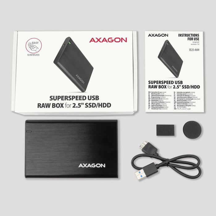EAN 8595247906519 - Axagon EE25-A6M caja para disco duro externo Carcasa de disco duro/SSD Negro 2.5" imagen 8