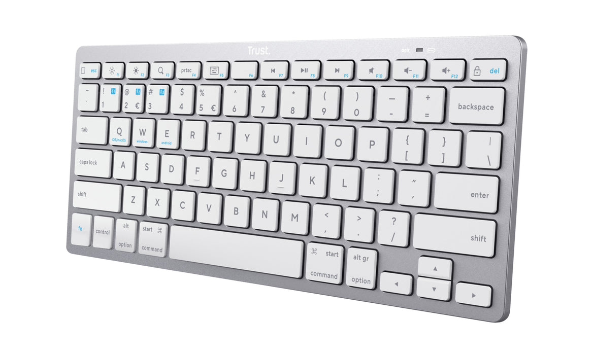 EAN 8713439246544 - Trust 24654 teclado Oficina QWERTY Español Plata, Blanco imagen 1