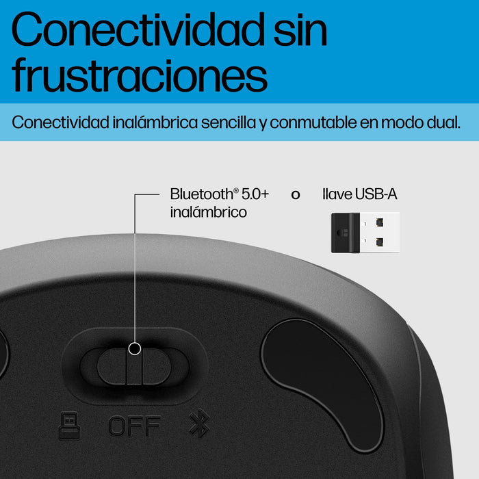 EAN 0197498130101 - HP 255 Dual Wireless Mouse ratón Oficina Ambidextro RF Wireless + Bluetooth Óptico 1600 DPI imagen 9