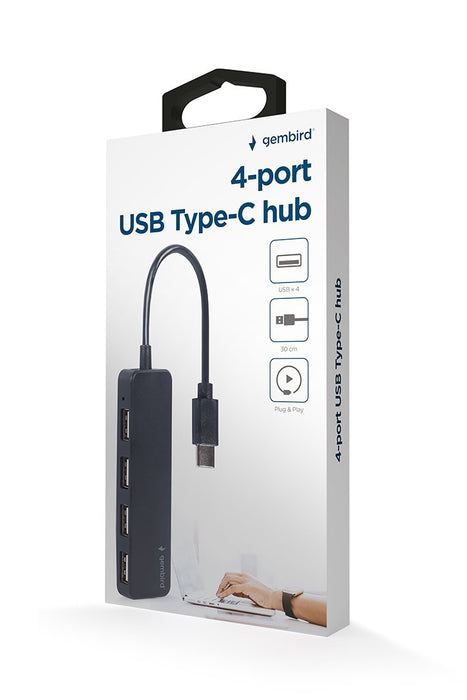 EAN 8716309124720 - Gembird UHB-CM-U2P4-01 hub de interfaz USB 2.0 Type-C Negro imagen 3