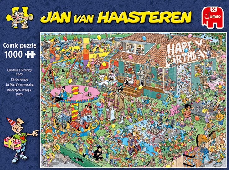 EAN 8710126200353 - Jan van Haasteren Children's Birthday Party 1000 pcs Puzzle rompecabezas 1000 pieza(s) Cómics imagen 6