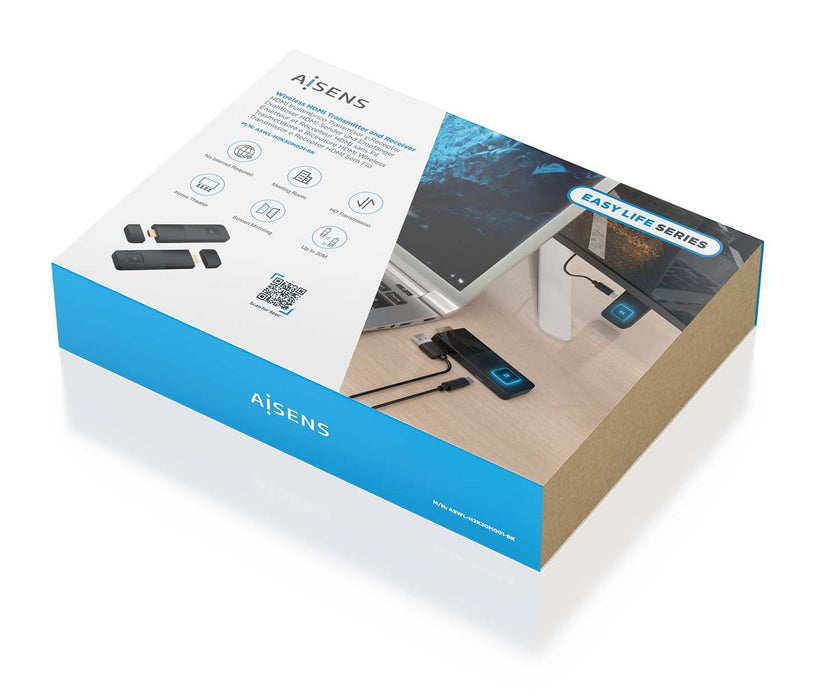 EAN 8435739901755 - AISENS ASWL-H2K30M001-BK extensor audio/video Transmisor y receptor de señales AV imagen 7