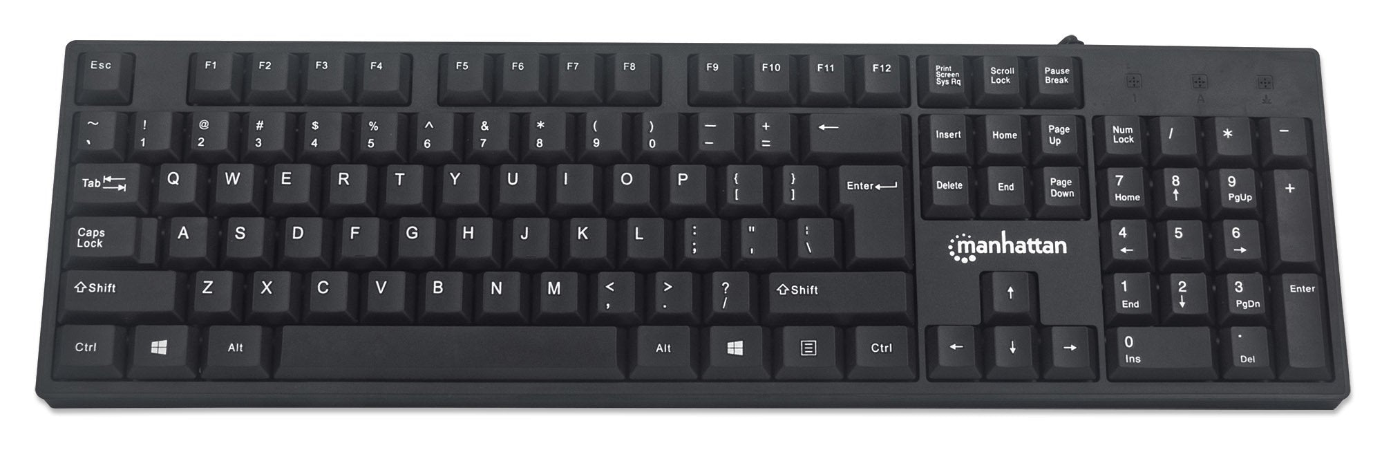 EAN 0766623179324 - Manhattan 179324 teclado Oficina USB QWERTY Inglés Negro imagen 3