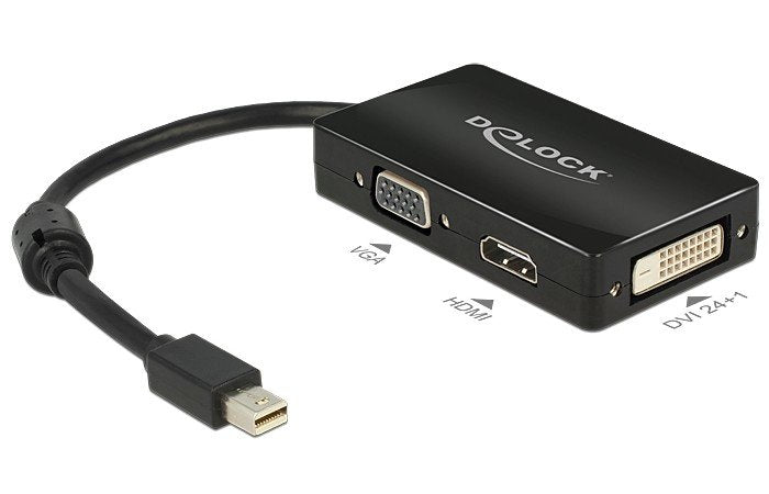EAN 4043619626311 - DeLOCK 0.16m DisplayPort/VGA + HDMI + DVI 0,16 m Mini DisplayPort VGA (D-Sub)+ HDMI + DVI Negro imagen 1